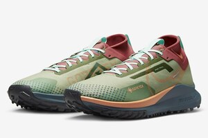  Nike 27cm rear kto Pegasus Trail 4 Gore-Tex green tax included 18700 jpy NIKE REACT PEGASUS TRAIL 4 GORE-TEX men's sneakers 