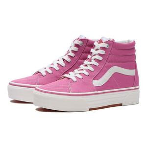 ヴァンズ 24cm スケートハイ チャンキー ピンク ホワイト VANS SK8-HI CHKY レディース スニーカー 厚底 バンズ