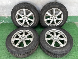 MiLLOUS REホイール!! 17x7J +38 冬タイヤ付き 225/65 4本セット 中古 売切!!