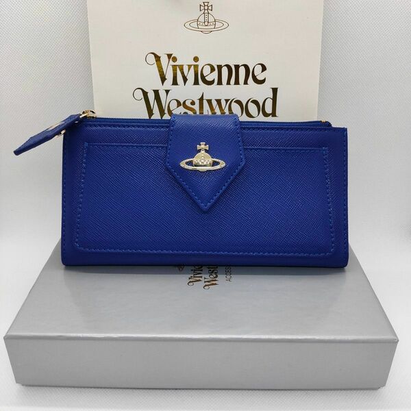 【新品未使用】VivienneWestwood 長財布　青