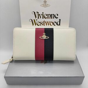 【新品未使用】VivienneWestwood 長財布　ホワイト、白マルチカラー