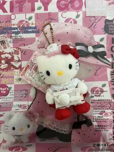 サンリオ　ハローキティ hellokitty サンリオ ぬいぐるみ マスコット キーホルダー　レア　中古　店員さんバージョン