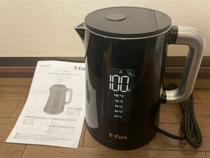 ★未使用★T-fal電気ケトル ディスプレイコントロール 1L KO8548JP ティファール ブラック 説明書付