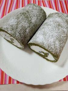 [K'S] peace. heart!! powdered green tea large .. roll cake!!