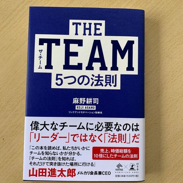 ＴＨＥ　ＴＥＡＭ５つの法則 （ＮＥＷＳＰＩＣＫＳ　ＢＯＯＫ） 麻野耕司／著