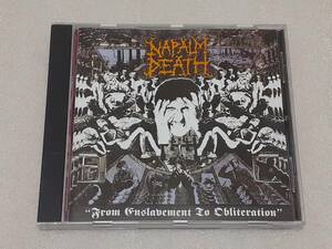 NAPALM DEATH/FROM ENSLAVEMENT TO OBLITERATION 輸入盤CD UK GLINDCORE 88年2nd+ボーナス