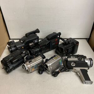 R971 video camera 6 pcs /8mm camera 1 pcs / matching 7 pcs together /HITACHI Panasonic etc. operation not yet verification junk 