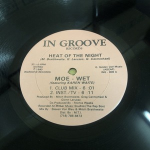 Moe Wet Featuring Karen Waite - Heat Of The Night　(usedbox)