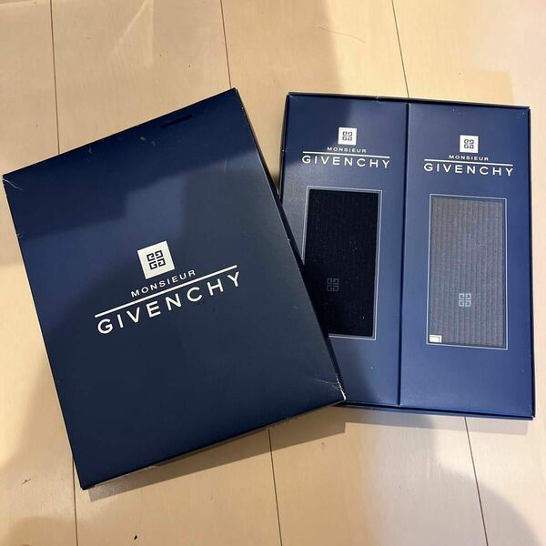 【新品未使用】GIVENCHY ジバンシー 靴下2枚組 25センチビジネスソックス ソックス ブラック グレー 靴下