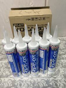 【未使用】大阪引取歓迎　セメダイン　PRO-ACT　シリコーンシーラント　アイボリー　330ml　10本　コーキング　シリコン【KTCI022】