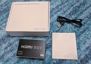 0512u2254　HDMIスプリッター 1入力3出力 同時出力 HDMI 分配器 4K HDCP1.4