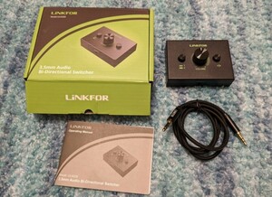 0601u1324　LiNKFOR 2ポート オーディオスイッチャー 2入力1出力/1入力2出力 3.5mm 