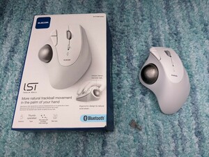 0603u1904　エレコム ワイヤレス トラックボールマウス IST Bluetooth 親指操作 36mmボール 人工ルビー支持 5ボタン ホワイト M-IT10BRWH