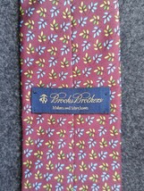 ブルックスブラザーズ Brooks Brothers ブランド ネクタイ 美品 総柄 花柄 ボルドー_画像2