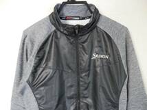 SRIXON スリクソン ハイブリッドジャケット Lサイズ ライトグレー 定価13200円 ゴルフウェア 防風保温 デサント フリース ジャージ_画像3