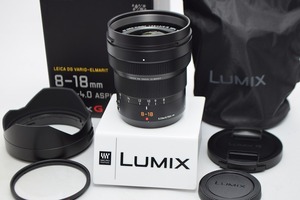 良品★Panasonic パナソニック LEICA DG VARIO-ELMARIT 8-18mm F2.8-4.0 ASPH H-E08018★元箱付・レンズフード付・おまけ付