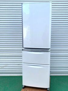 ◆FT65 三菱 3ドア ノンフロン冷凍冷蔵庫 370L　動作品　MITSUBISHI　MR-C37C-W形◆T