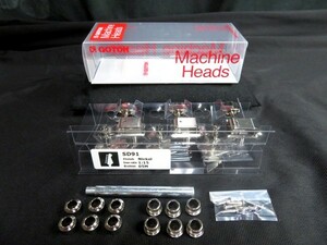 ★新品セール/最安値★GOTOH／SD91-05M-N-L6◆国産 高品質 高精度 ゴトー 片側６連 ニッケル◇最もスタンダードな クルーソンtype ペグ