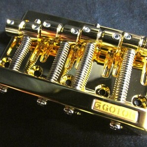 ★新品セール/最安値！★GOTOH／201B-4-GG◆国産 高品質 高精度！ ４弦 Bass用ブリッジ ゴトー G/Gold/ゴールドの画像4