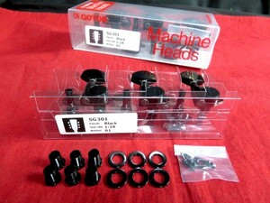 ★新品セール/最安値★GOTOH／SG301-01-B-L3+R3◆国産 高品質 高精度！ ゴトー 糸巻き ロトマチック 片側３連 BK/Black/黒/ブラック