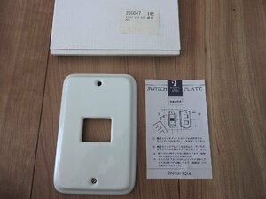 ★☆【送料無料】未使用　スイッチプレート　スイッチカバー　陶器製　アンティーク　一穴　スロウ☆★