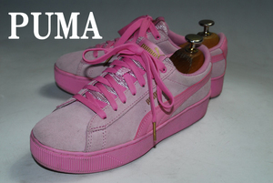 ◆DSC6105◆驚愕の1000円完全売り切り！プーマ◆PUMA/ピンク/23㎝/スエード/ロー/良品◆最強スニーカー！存在感抜群！注目の１足！