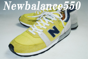 ◆DSC6237◆驚愕の2222円完全売り切り！New Balance◆ニューバランス/NB550/27㎝/D/イエロー/ロー/良品◆存在感抜群！注目の１足！