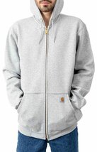 CARHARTT (カーハート) US 無地 パーカー フードジップ (K122) Loose Fit Midwaight Full Zip Sweatshirt Heather Grey ヘザーグレー (2XL)_画像1