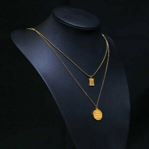 【1円スタート】gold necklace K18 刻印 18k レディース ネックレス ペンダント 18k gp 鍍金 プレゼント ギフト 331の画像5