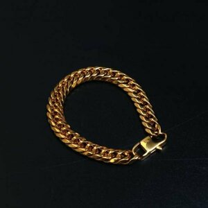 【1円スタート】喜平 ダブル 金 バングル 金ブレスレット 金チェーン 18k Gold Plated Gold 18kgp 鍍金 長さ18cm メンズ レディース 336