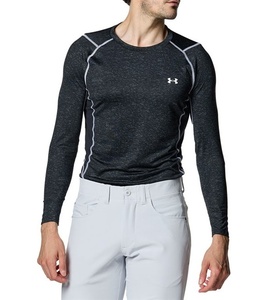 新品 アンダーアーマー 長袖 シャツ XL 2L LL ゴルフ 黒 ブラック UNDER ARMOUR インナー 1381266 フィッティド ヒートギア 即決