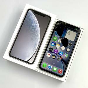 【中古/ジャンク】au iPhoneXR 64GB MT032J/A ホワイト 判定〇 / SIMフリー SIMロック解除済み Apple