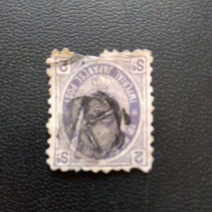 旧小判切手2銭。黒丸中K印あります。