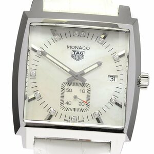  TAG Heuer TAG HEUER WAW131B Monaco 12P diamond quartz men's box * written guarantee attaching ._804354