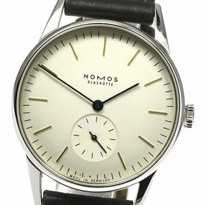  Nomos NOMOS OR1A3GW2 Orion 35 small second hand winding men's superior article inside box * written guarantee attaching ._769296