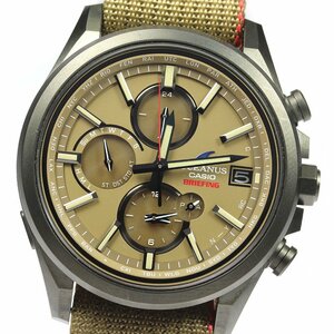  Casio CASIO OCW-T4000BRE Oceanus Classic line BRIEFING collaboration chronograph solar radio wave men's beautiful goods _803723