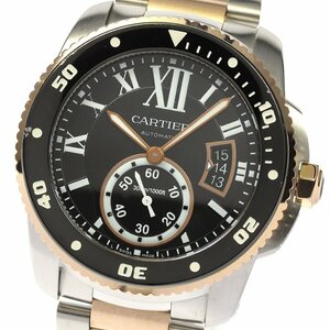  Cartier CARTIER W7100054 Carib rudu Cartier diver K18PG PG combination self-winding watch men's beautiful goods _804131