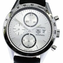 タグホイヤー TAG HEUER CV2017-2 カレラ キャリバー16 クロノグラフ 自動巻き メンズ 極美品 箱・保証書付き_808345_画像1