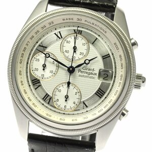 jila-ru*perugoGIRARD-PERREGAUX 4910 GP4900 chronograph self-winding watch men's ultimate beautiful goods written guarantee attaching ._808887