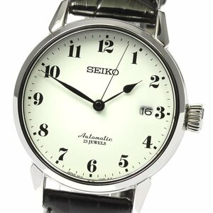 セイコー SEIKO 6R15-02Z0/SARX027 プレサージュ 琺瑯ダイヤル デイト 自動巻き メンズ _807341