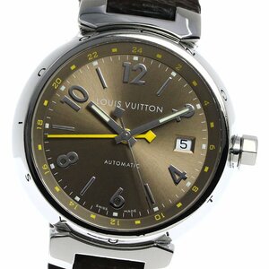 ルイ・ヴィトン LOUIS VUITTON Q1132 タンブール デイト GMT 自動巻き メンズ 箱付き_810262