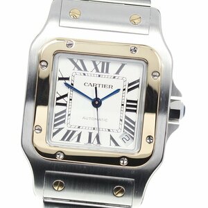 カルティエ CARTIER W20099C4 サントスガルベ XL YGコンビ 自動巻き メンズ 美品 _808647