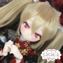 【ぐるぐる】DDH-29 SW肌 ドルフィードリーム MDD Dollfie Dream カスタムヘッド + 碁石アイ2種 パテ盛り ※小難あり_画像1