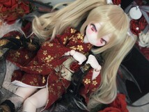 【ぐるぐる】DDH-29 SW肌 ドルフィードリーム MDD Dollfie Dream カスタムヘッド + 碁石アイ2種 パテ盛り ※小難あり_画像6