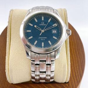 動作品 OMEGA オメガ Seamaster シーマスター 120 QZ メンズ ウォッチ クォーツ 青 