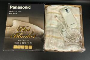 ホットブランケット 洗える電気毛布 Panasonic パナソニック DB-U11T シングル 布団 寝具 ベッド 240118-110