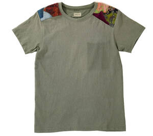 「 KAPITAL KOUNTRY パッチワーク Tシャツ リメイク キャピタル カントリー 」USED加工 ダメージ加工 サイズ2 メンズ