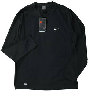 「 00s NIKE DRI-FIT Swoosh ロゴ刺繍 長袖 ブラック Tシャツ カットソー 」2000年代 ナイキ ドライフィット タグ付きの画像2