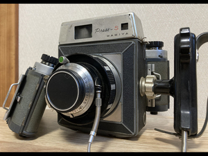 MAMIYA マミヤ プレス エス Press-S COLOR SEKOR 1:3.5 f=105mm 中判 フィルムカメラ レンズ シャッター確認のみ ジャンク 送料込み