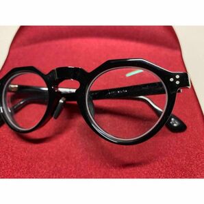 guepard ギュパール gp-15 クラウンパント メガネ 眼鏡 ヴィンテージ メガネフレーム 太セル ブラックカラー